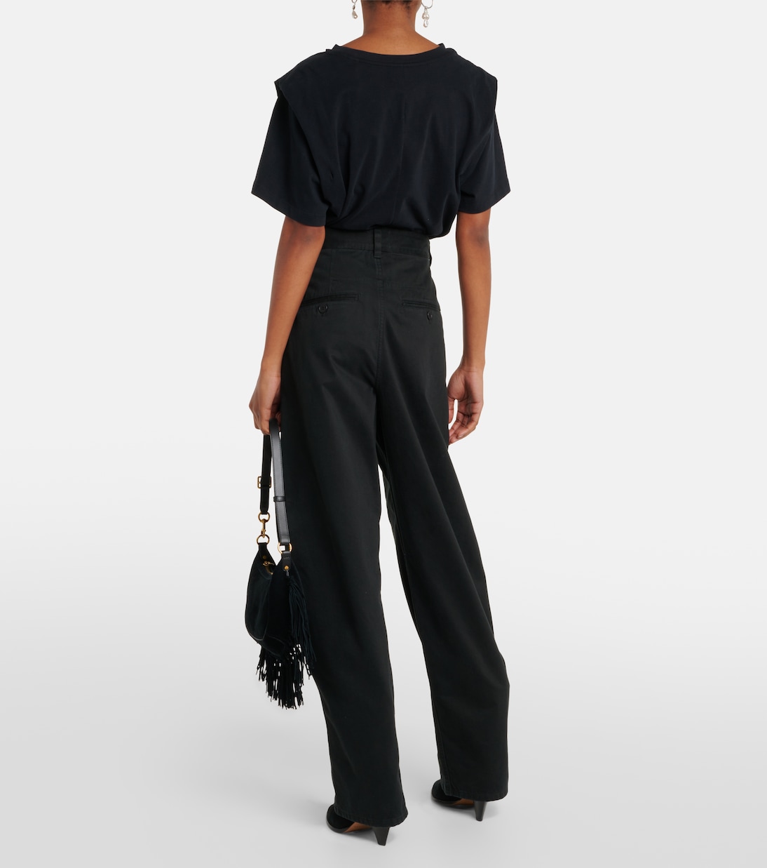 Pantaloni a gamba larga Lenadi in cotone | Isabel Marant