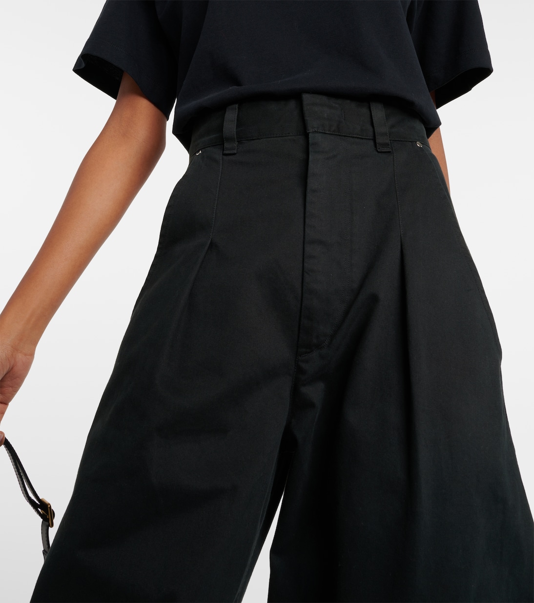 Pantaloni a gamba larga Lenadi in cotone | Isabel Marant