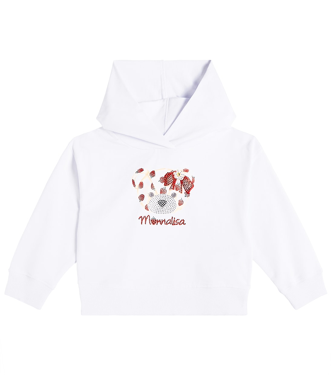 Printed cotton-blend jersey hoodie | Monnalisa