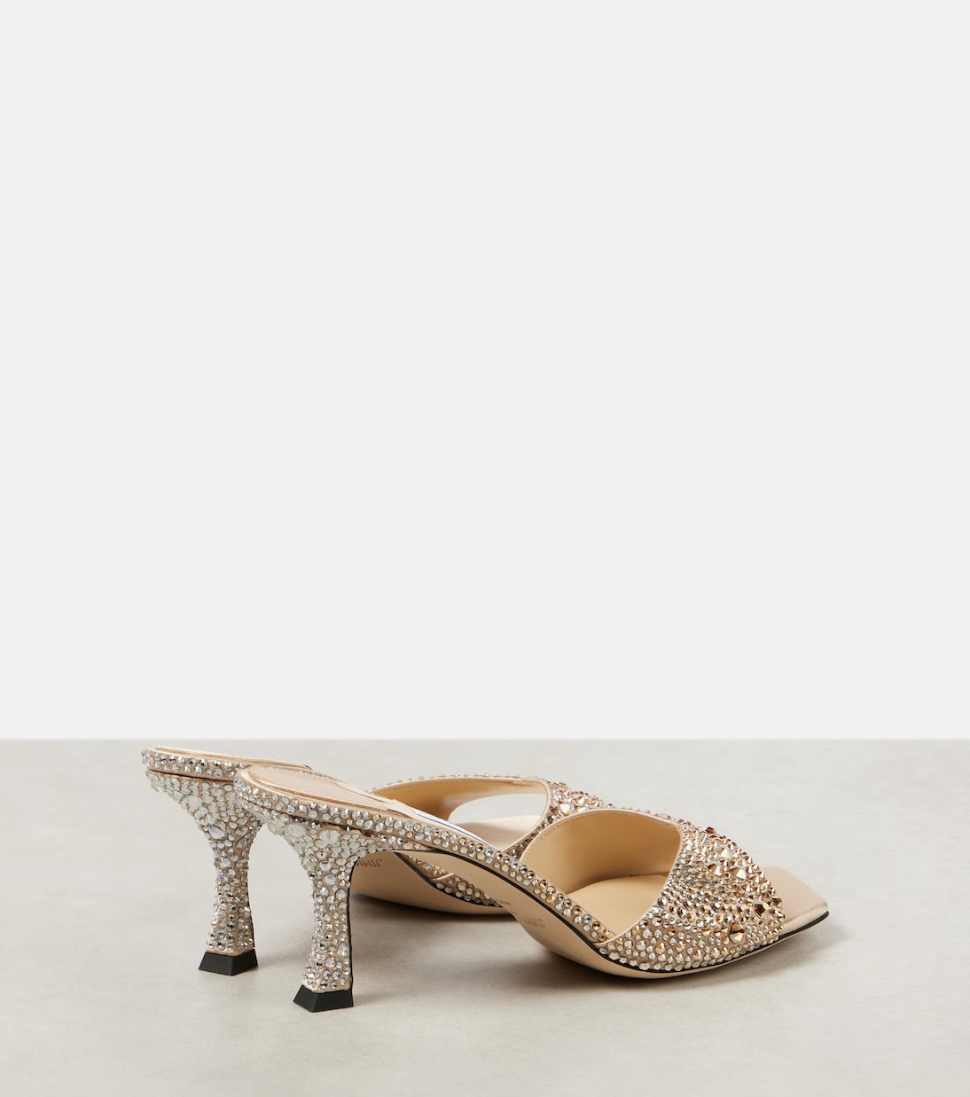 Skye 70 crystal-embellished satin mules | Jimmy Choo