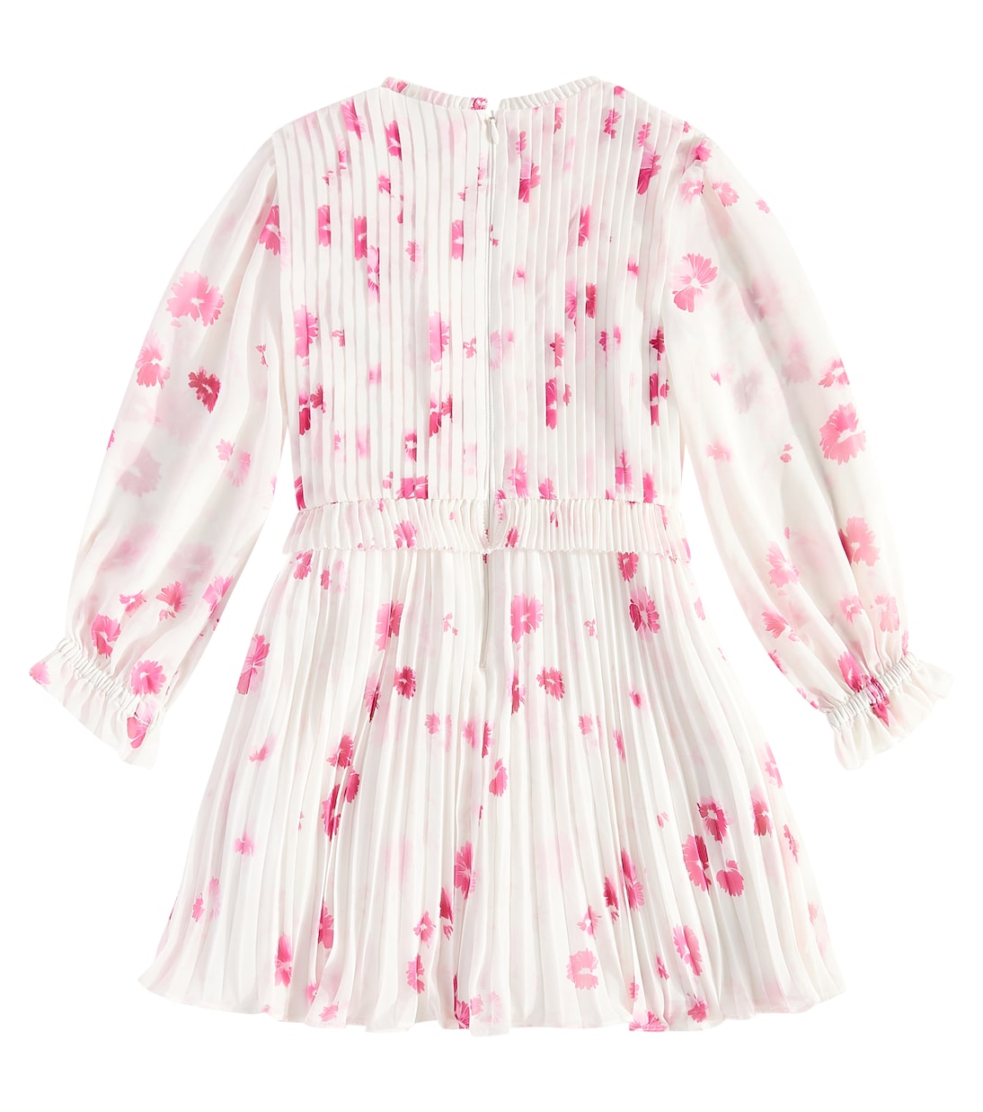 Abito in chiffon a pieghe con stampa | Self-Portrait Kids