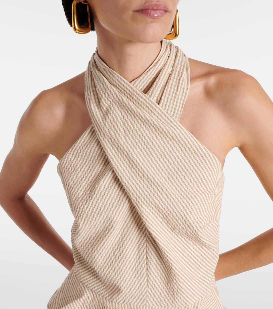 Top Drey in seersucker di cotone | Veronica Beard