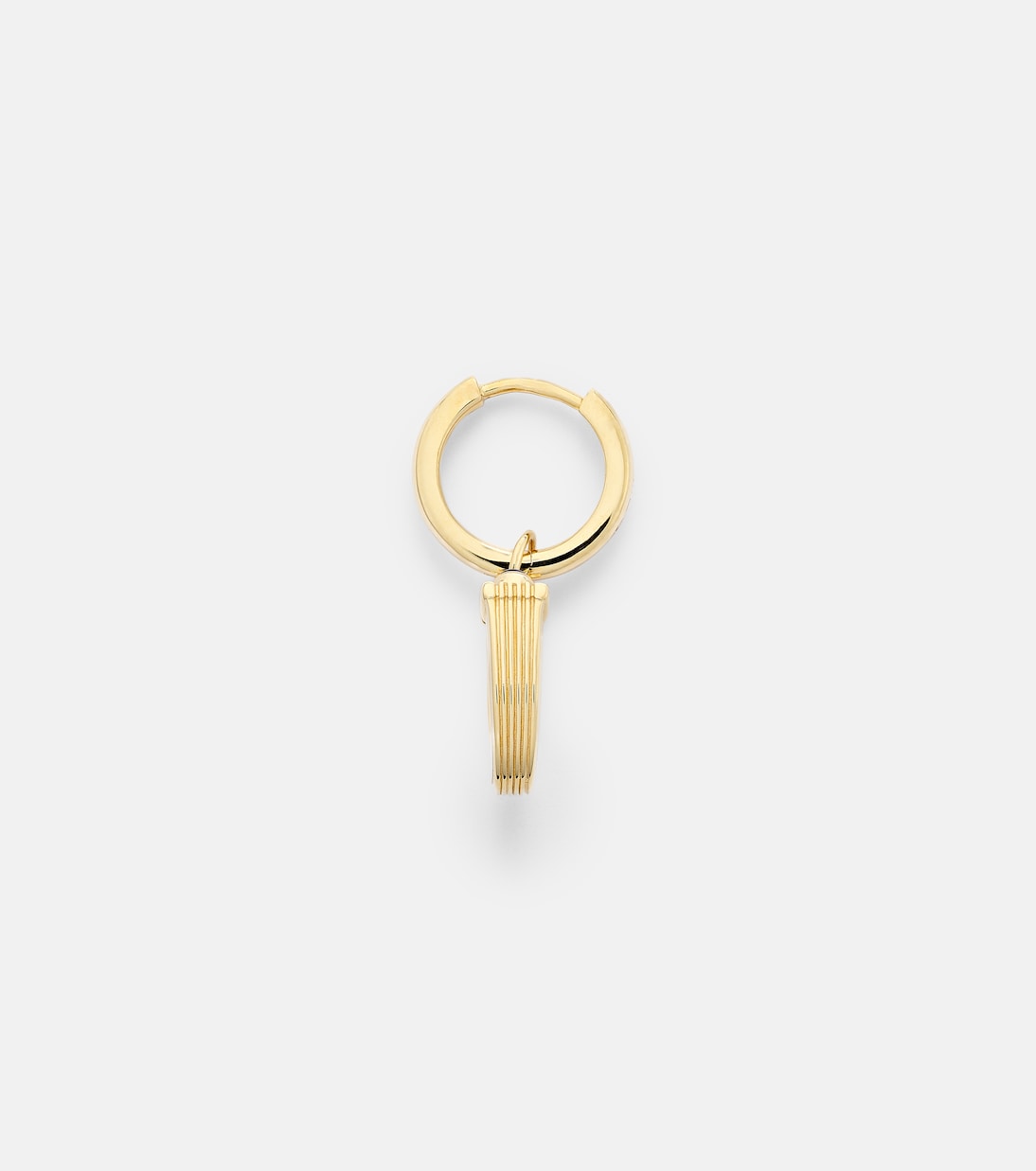 Orecchino singolo in oro 18kt con zaffiro e design a ferro di cavallo - Collezione Baby Charm di Marie Lichtenberg