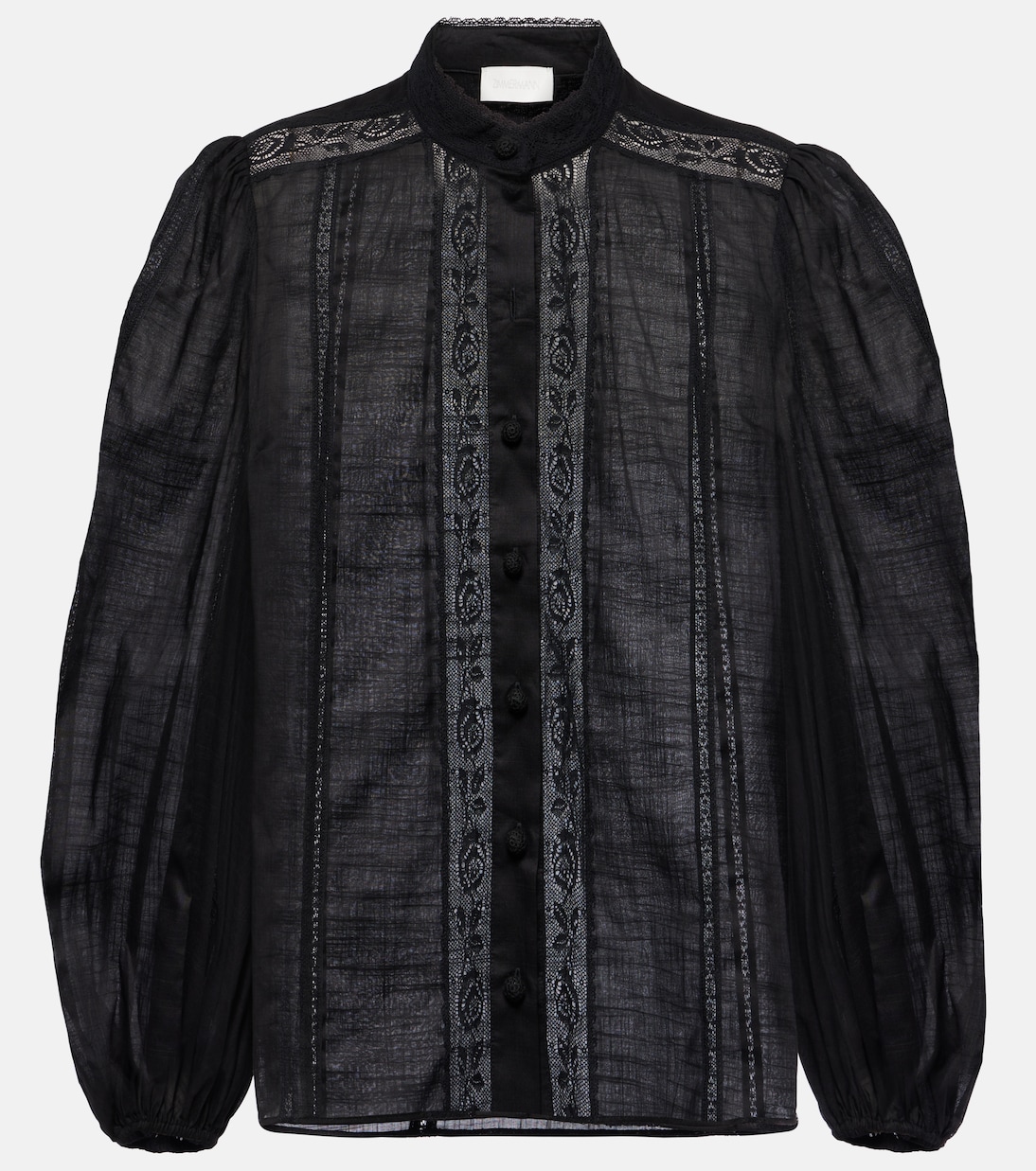 Camisa Halliday de algodón con encaje | Zimmermann