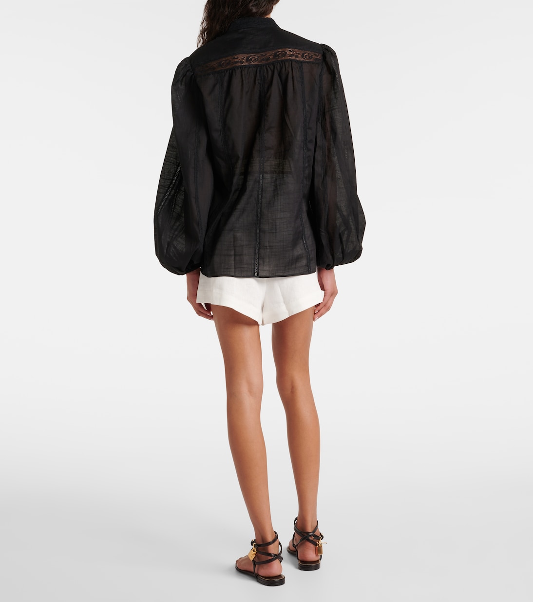 Camisa Halliday de algodón con encaje | Zimmermann