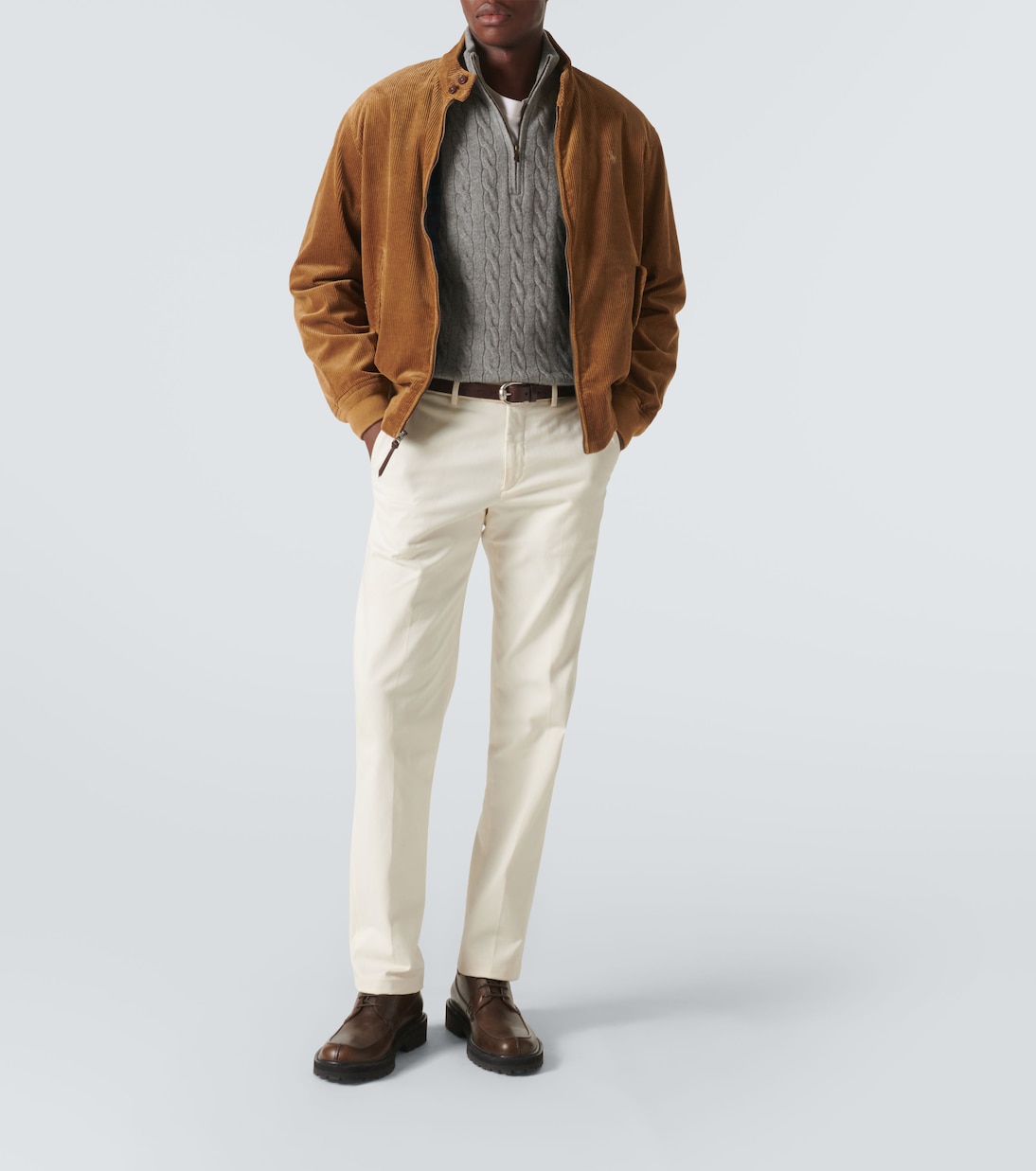 Cable-knit wool and cashmere half-zip sweater | Polo Ralph Lauren