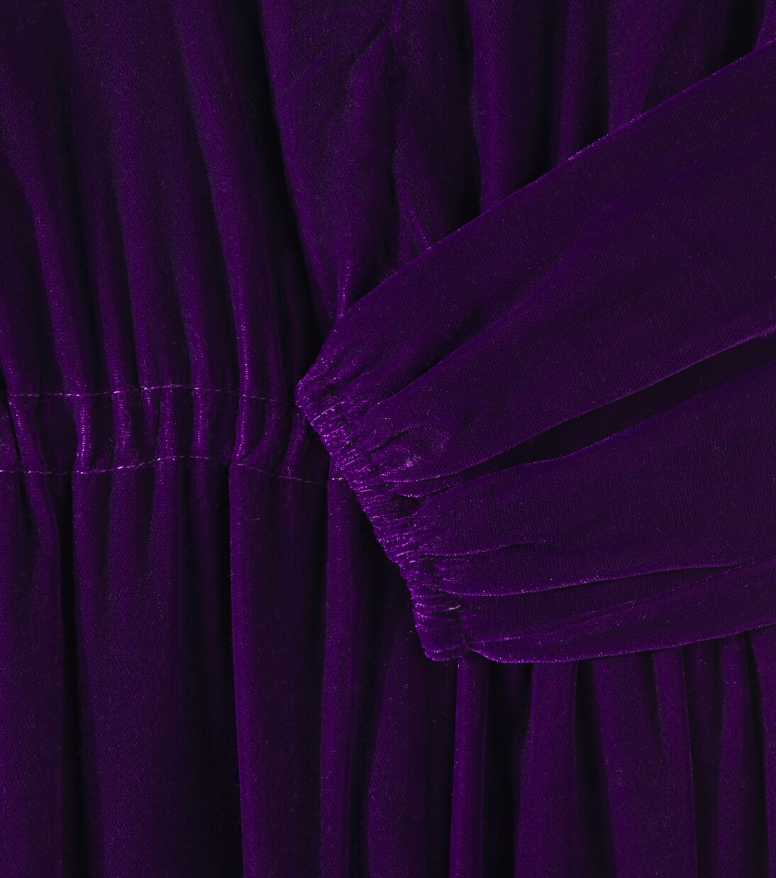 Vestido Cali fruncido de terciopelo | Molo