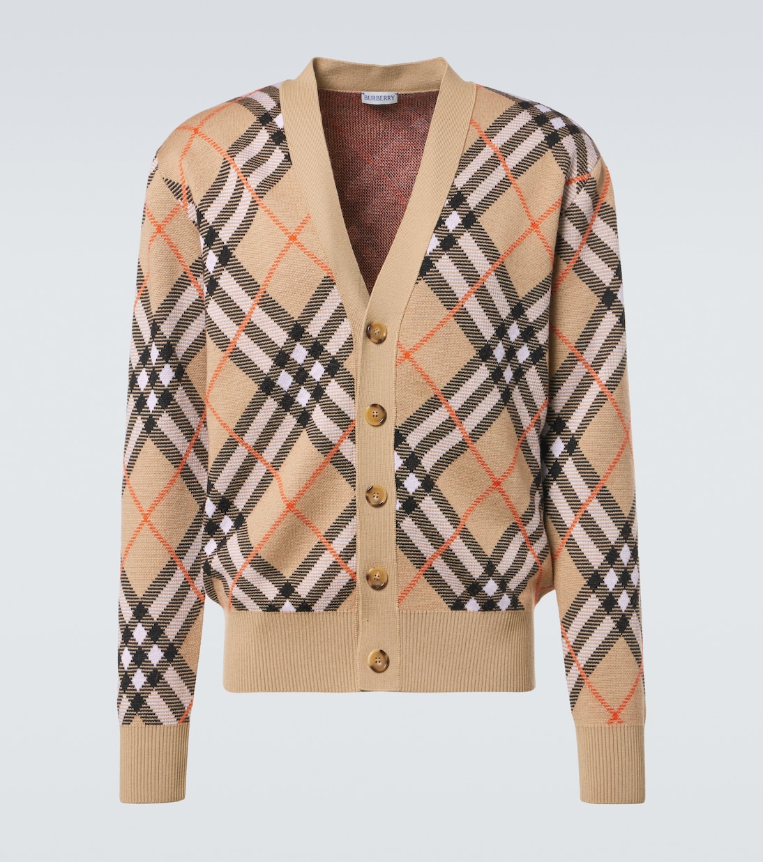 Cardigan Burberry Check aus einem Wollgemisch | Burberry