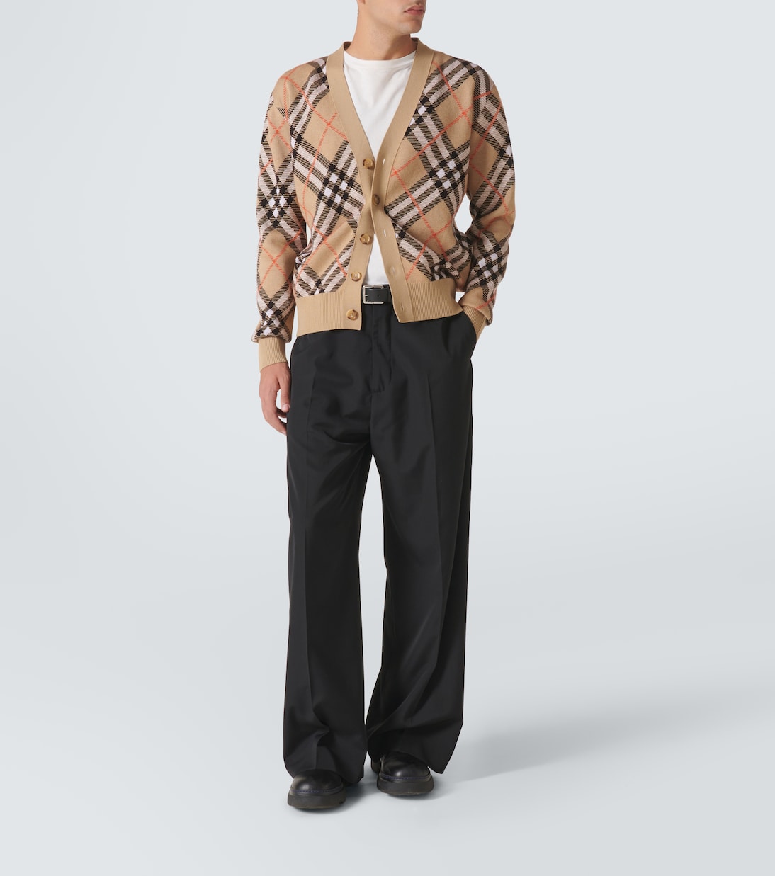 Cardigan Burberry Check aus einem Wollgemisch | Burberry