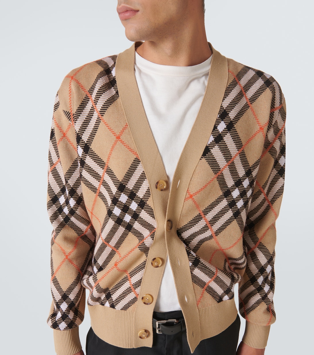 Cardigan Burberry Check aus einem Wollgemisch | Burberry