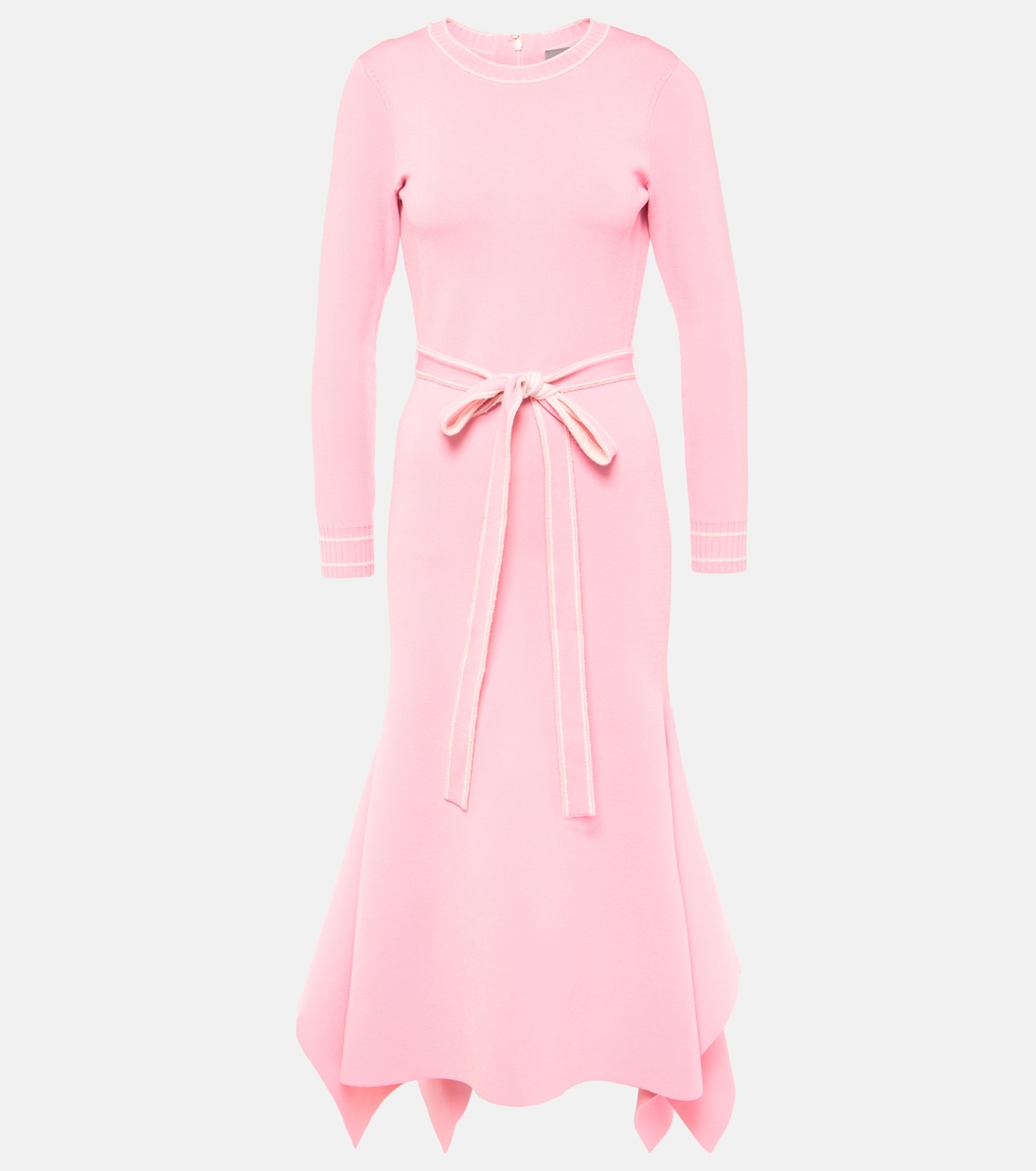 Belted knitted midi dress | Monique Lhuillier