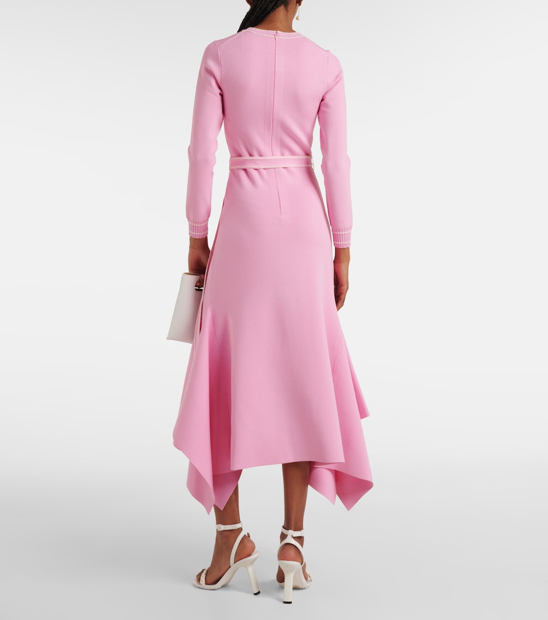Belted knitted midi dress | Monique Lhuillier