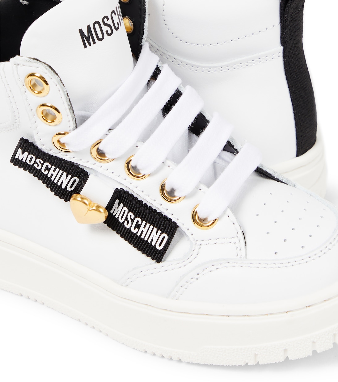 Sneakers in pelle con logo | Moschino Kids