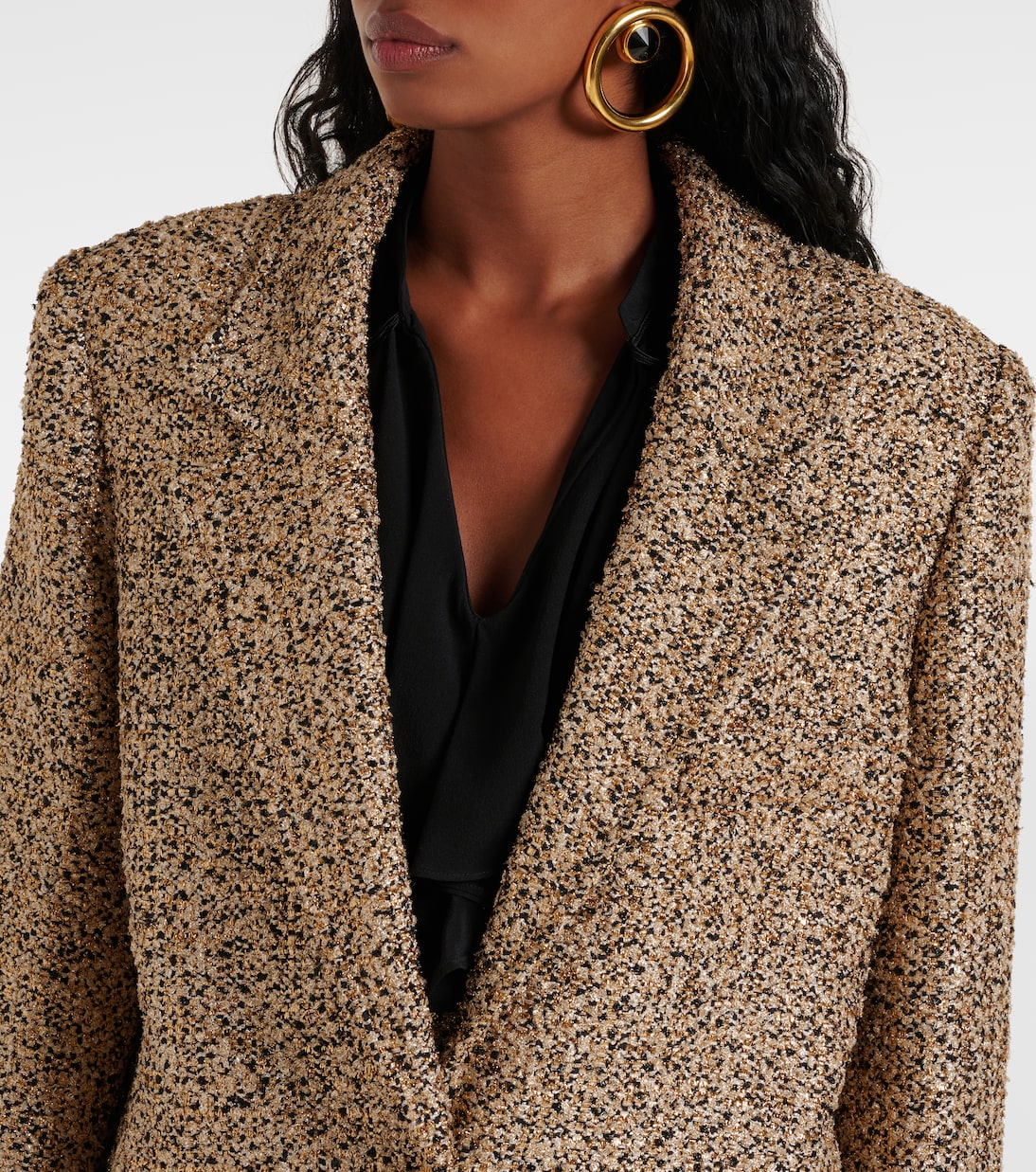 Blazer oversize in tweed lamé | Alessandra Rich