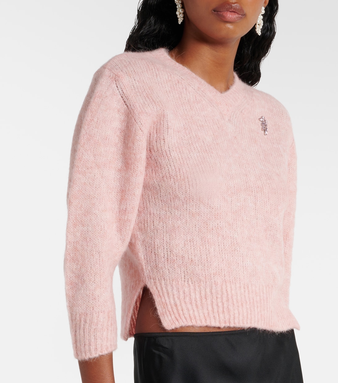 Cropped alpaca and wool-blend sweater | Simone Rocha