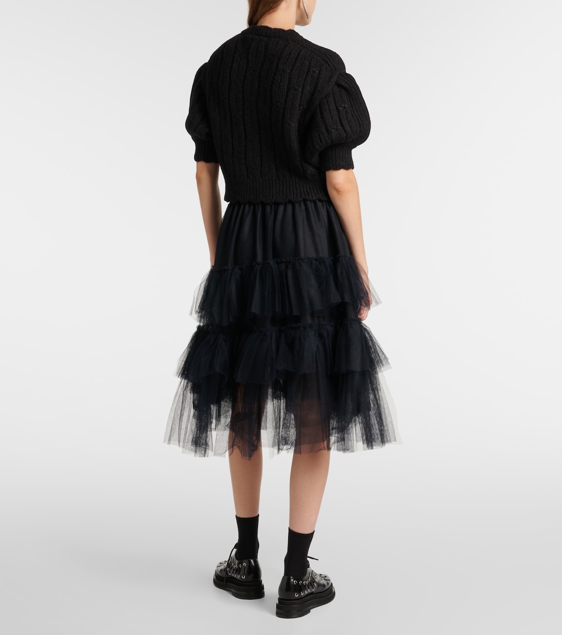 Cardigan in misto lana a trecce | Simone Rocha