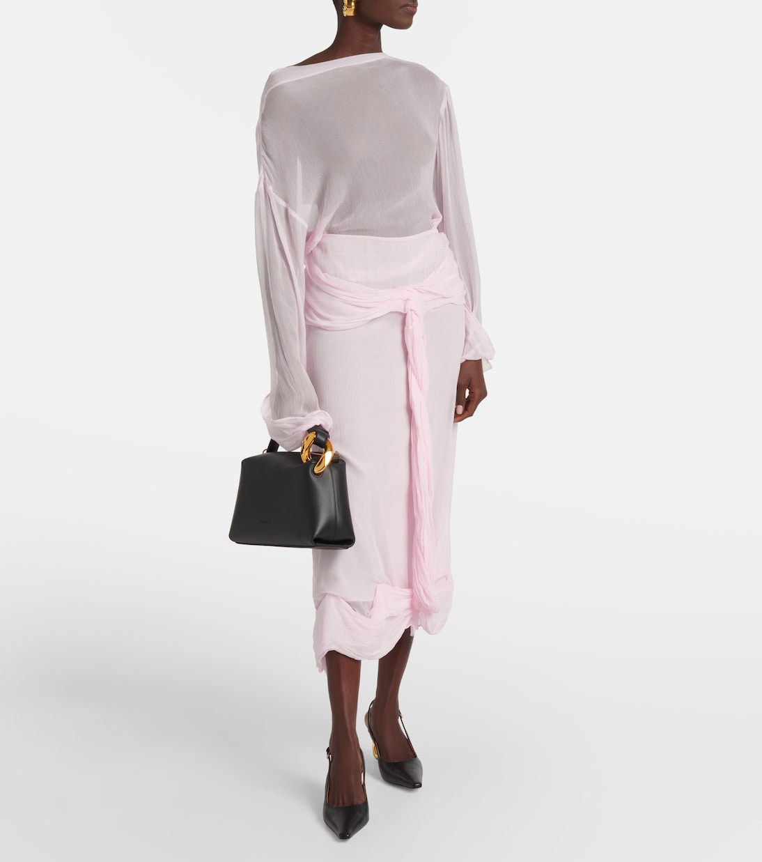 Falda midi drapeada | JW Anderson
