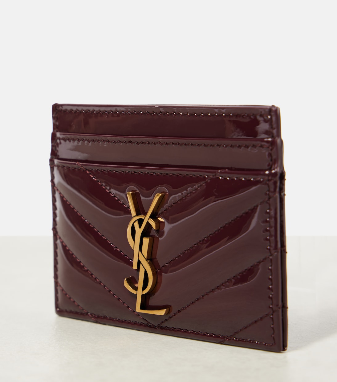 Cassandre 페이턴트 레더 카드 홀더 | Saint Laurent