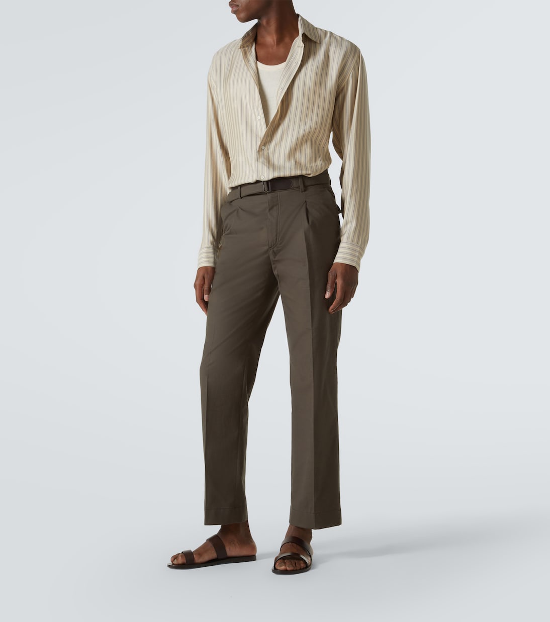Pantalones rectos Madeira de algodón y seda | Brioni