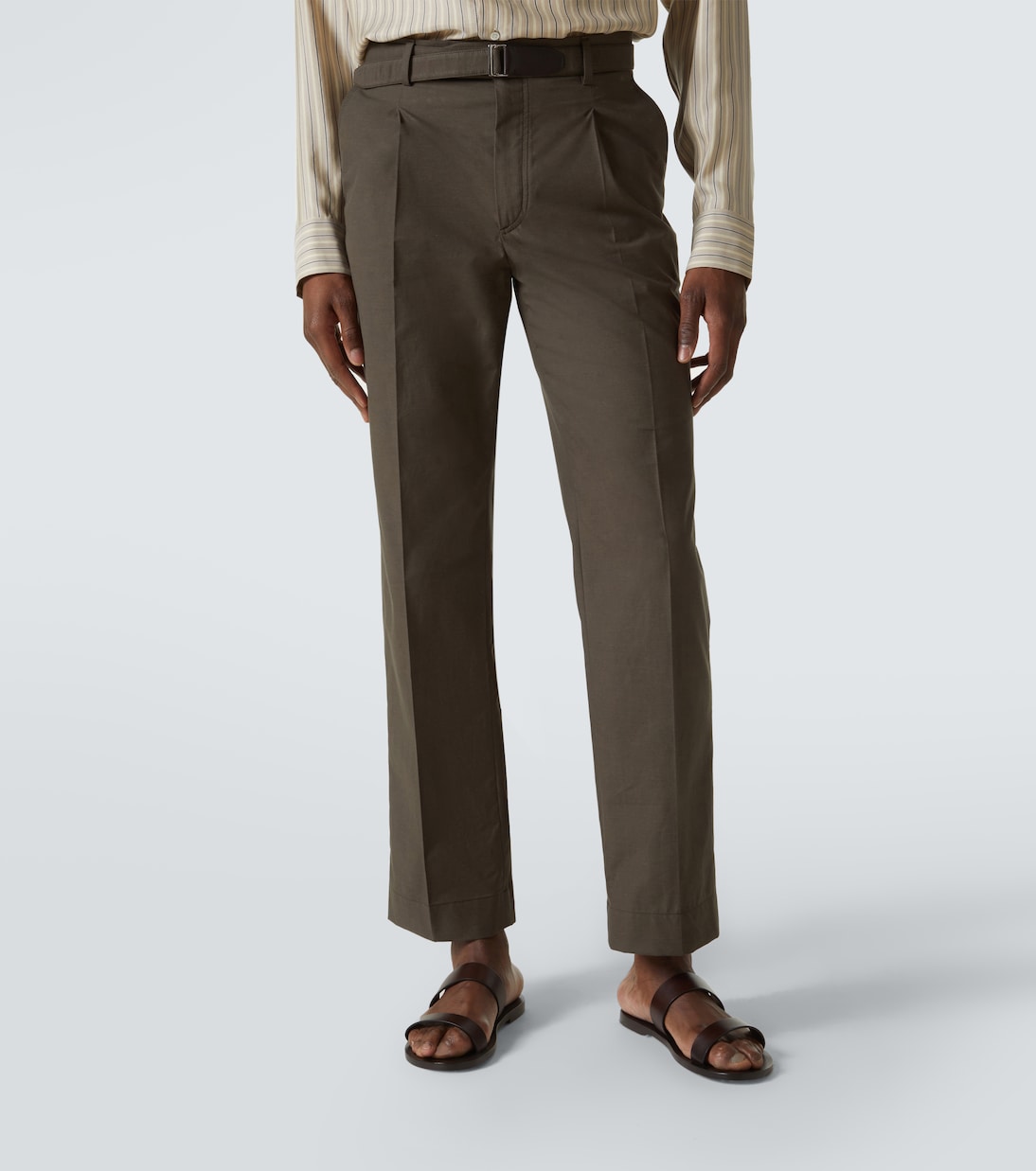 Pantalones rectos Madeira de algodón y seda | Brioni