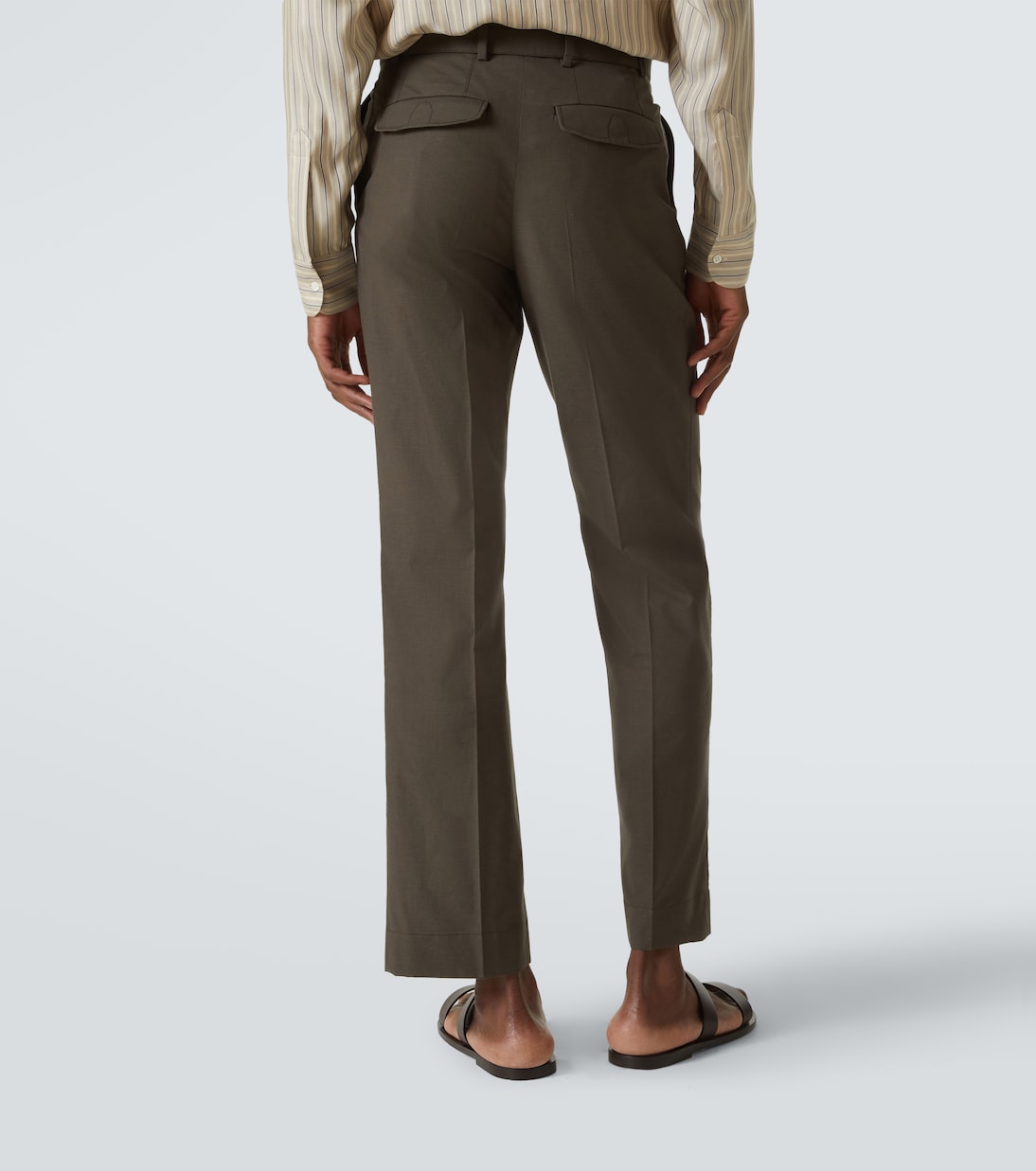Pantalones rectos Madeira de algodón y seda | Brioni