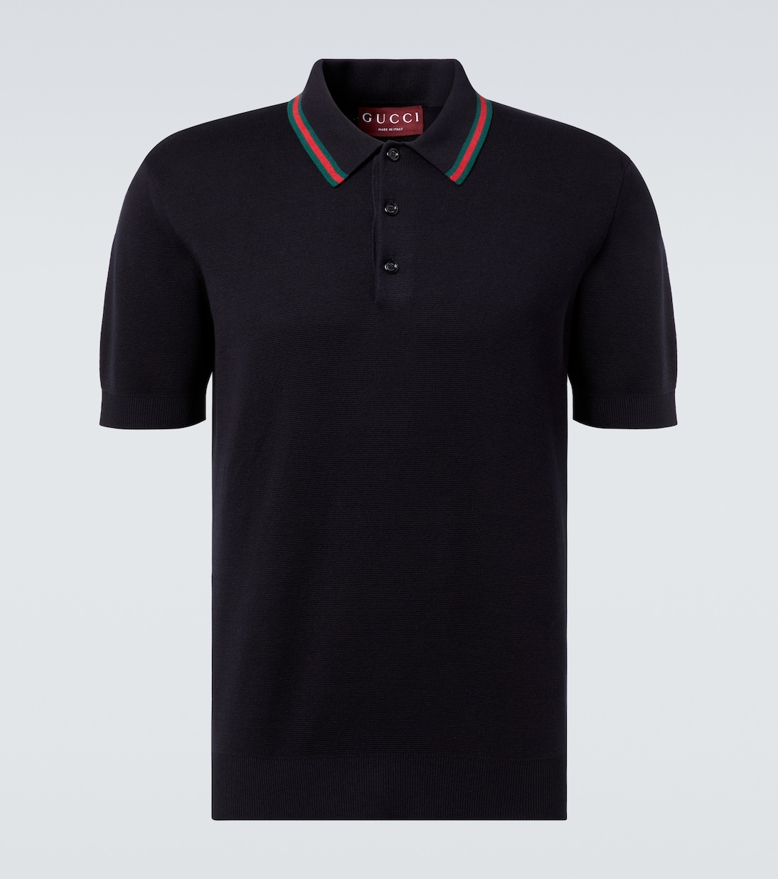 Polohemd Web Stripe aus Seide und Baumwolle | Gucci