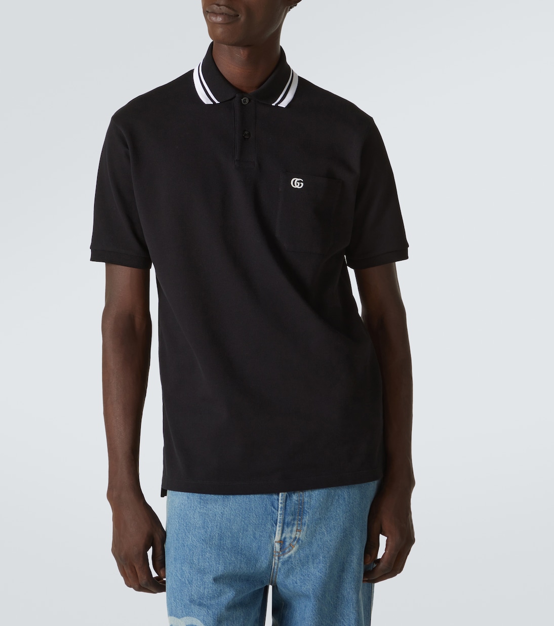 Polohemd GG Web aus einem Baumwollgemisch | Gucci