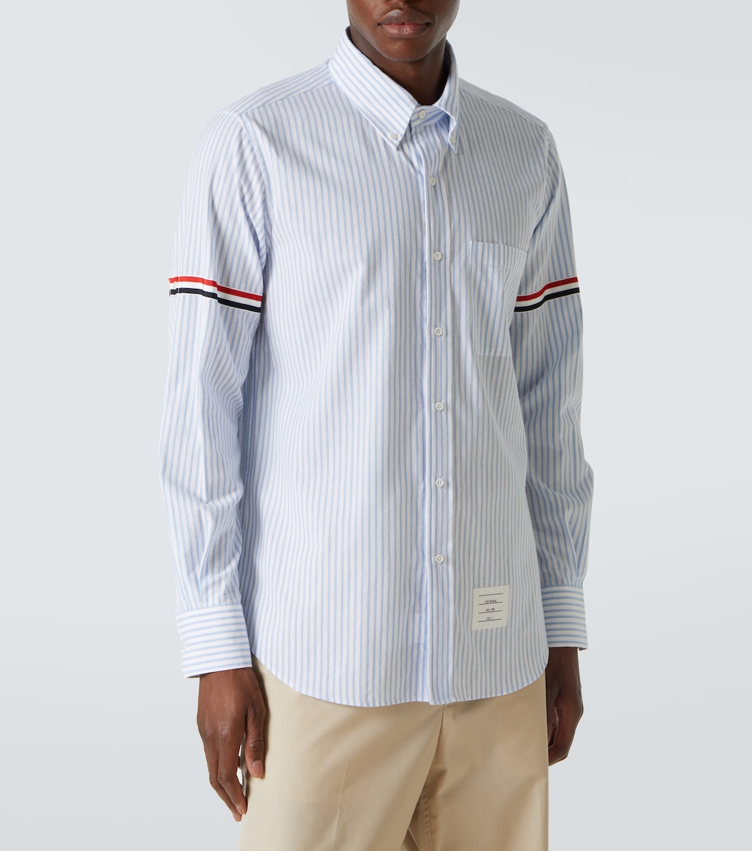 Camicia RWB Stripe in cotone a righe | Thom Browne