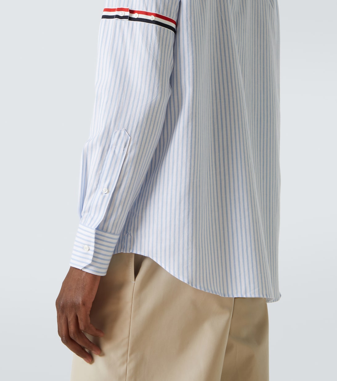 Camicia RWB Stripe in cotone a righe | Thom Browne
