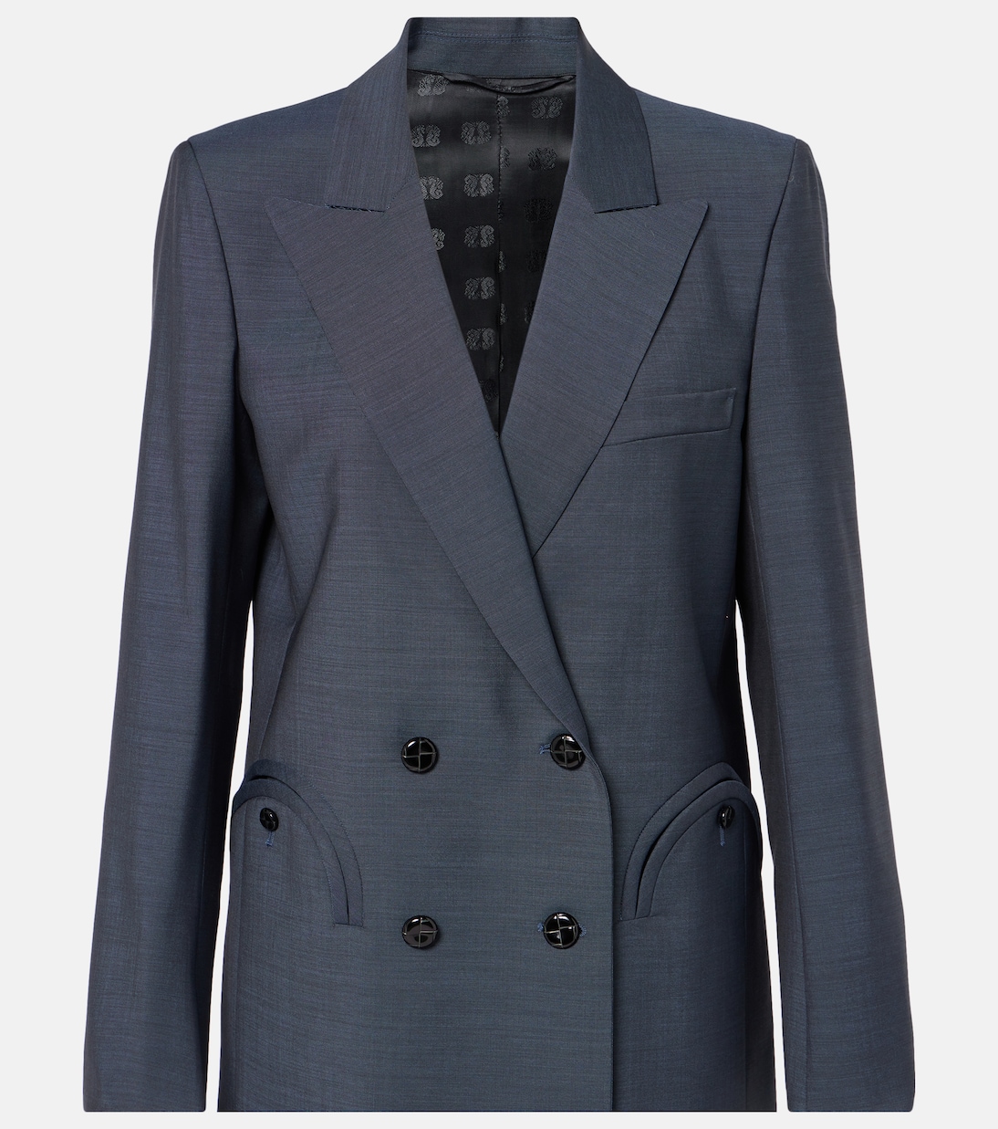 Alie double-breasted wool and mohair blazer | Blazé Milano