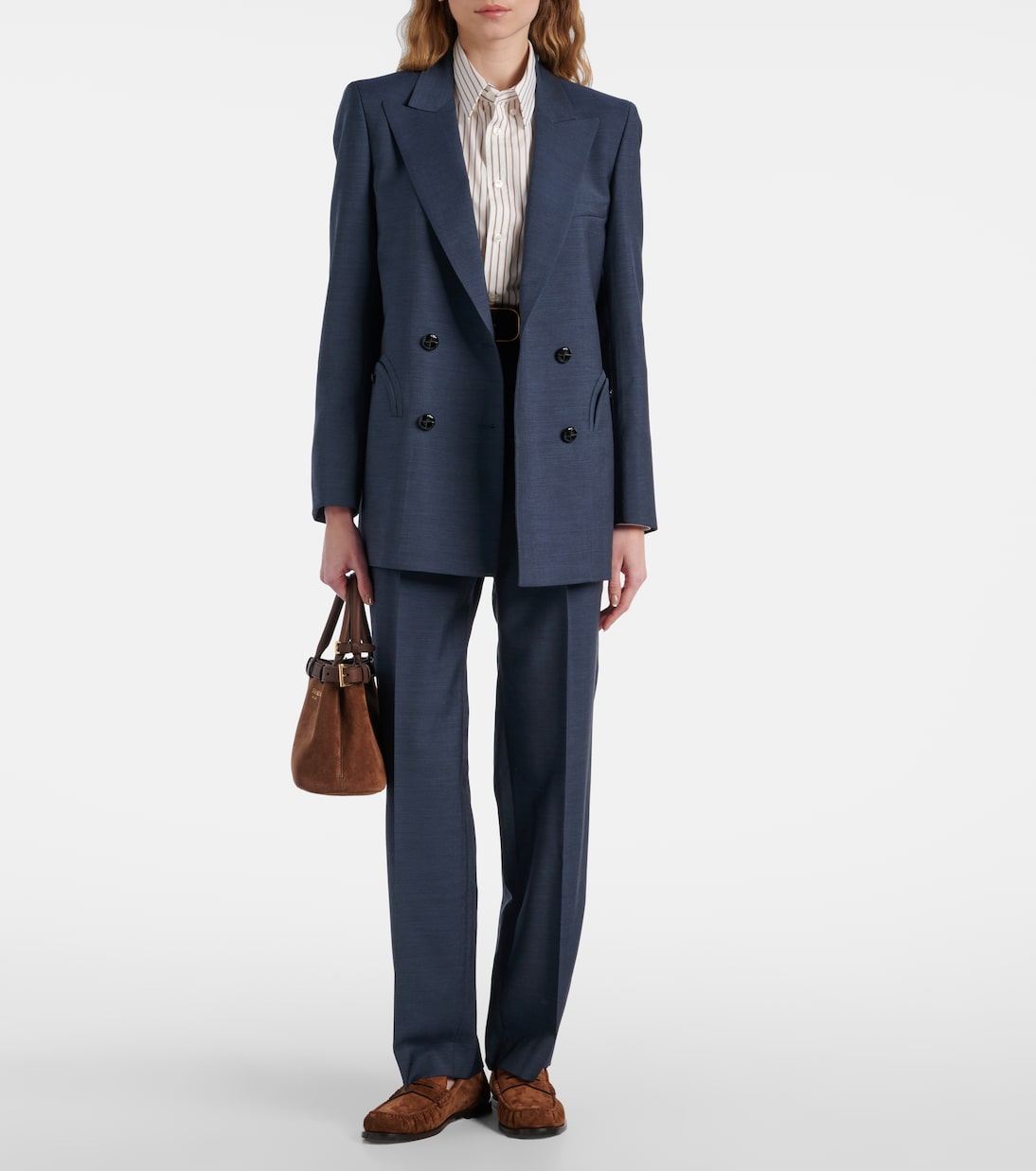 Alie double-breasted wool and mohair blazer | Blazé Milano