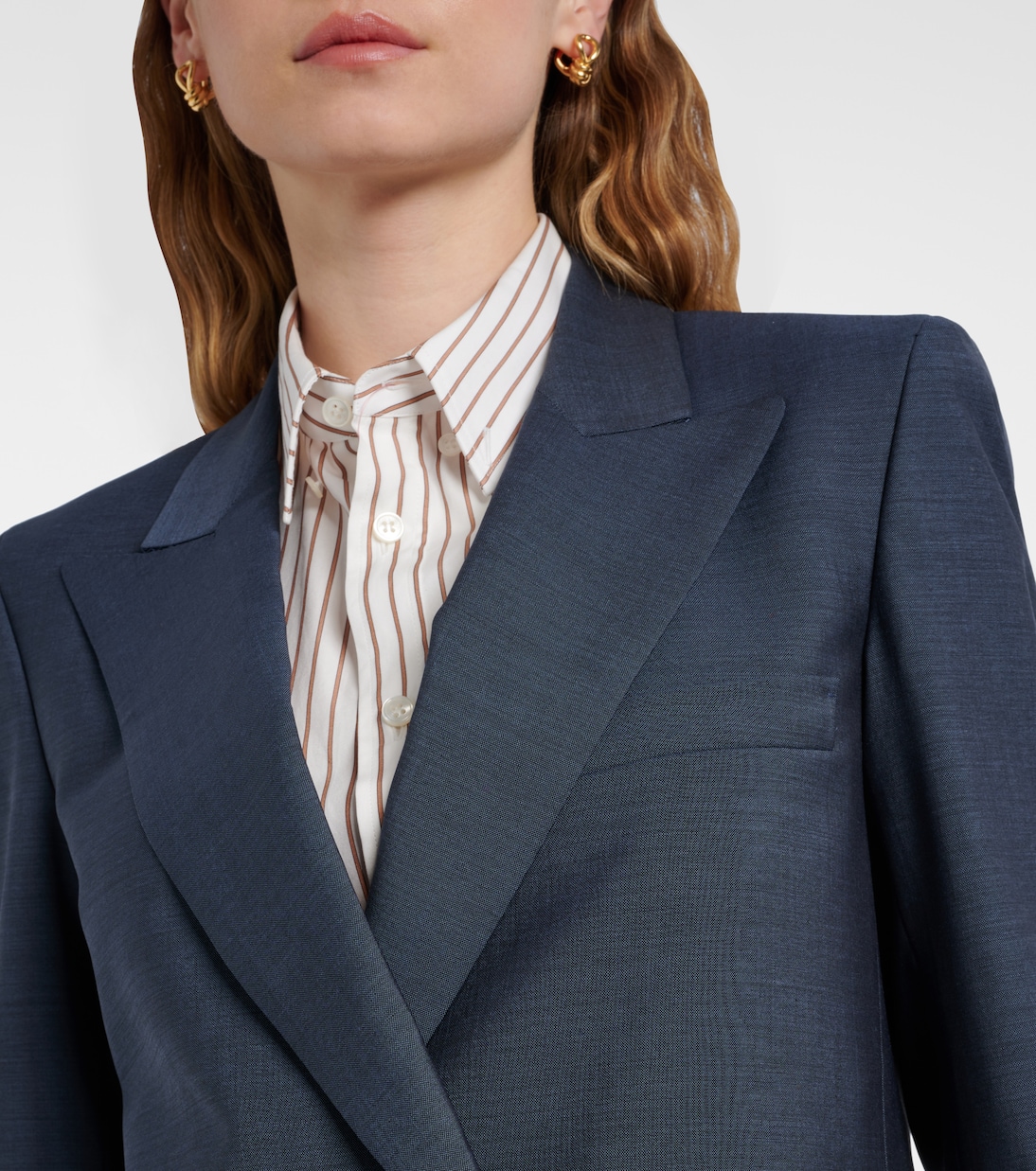Alie double-breasted wool and mohair blazer | Blazé Milano