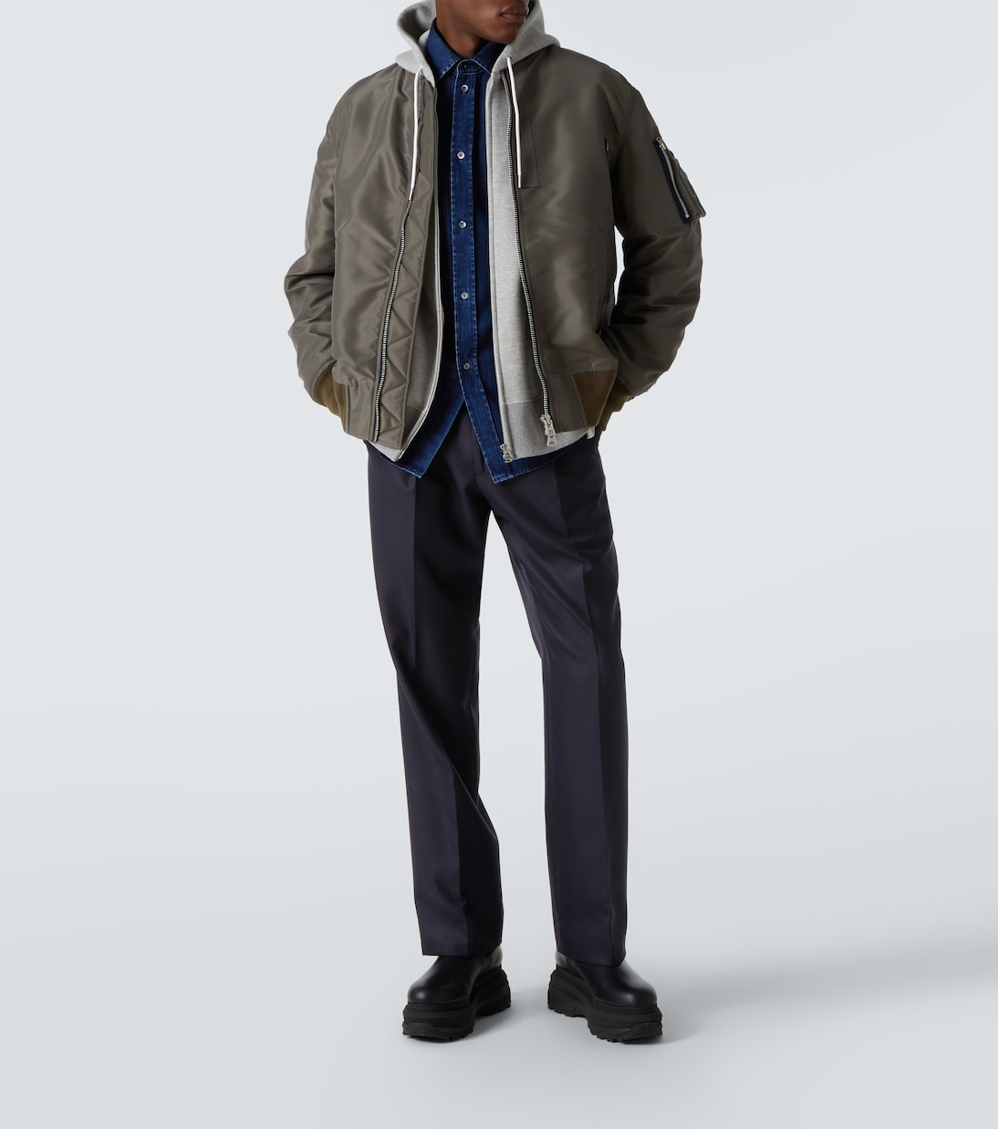 Sudadera con capucha de jersey de algodón | Sacai