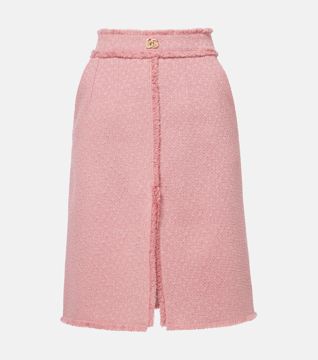 Falda midi de mezcla de lana con DG | Dolce&Gabbana