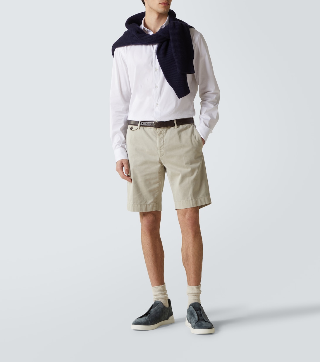 Baskets Triple Stitch en daim | Zegna