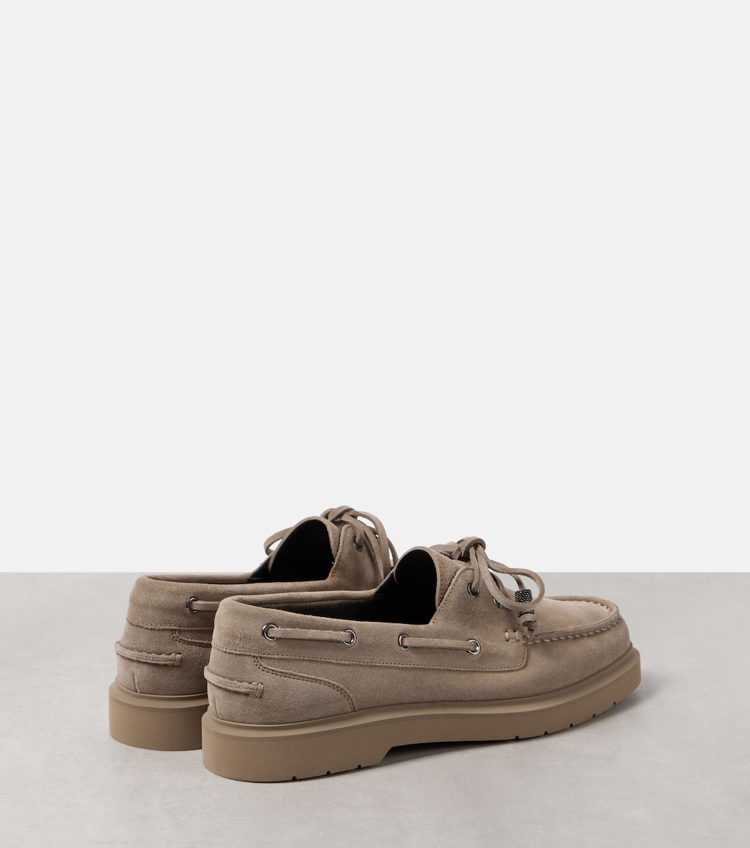 Chaussures bateau Monili en daim | Brunello Cucinelli