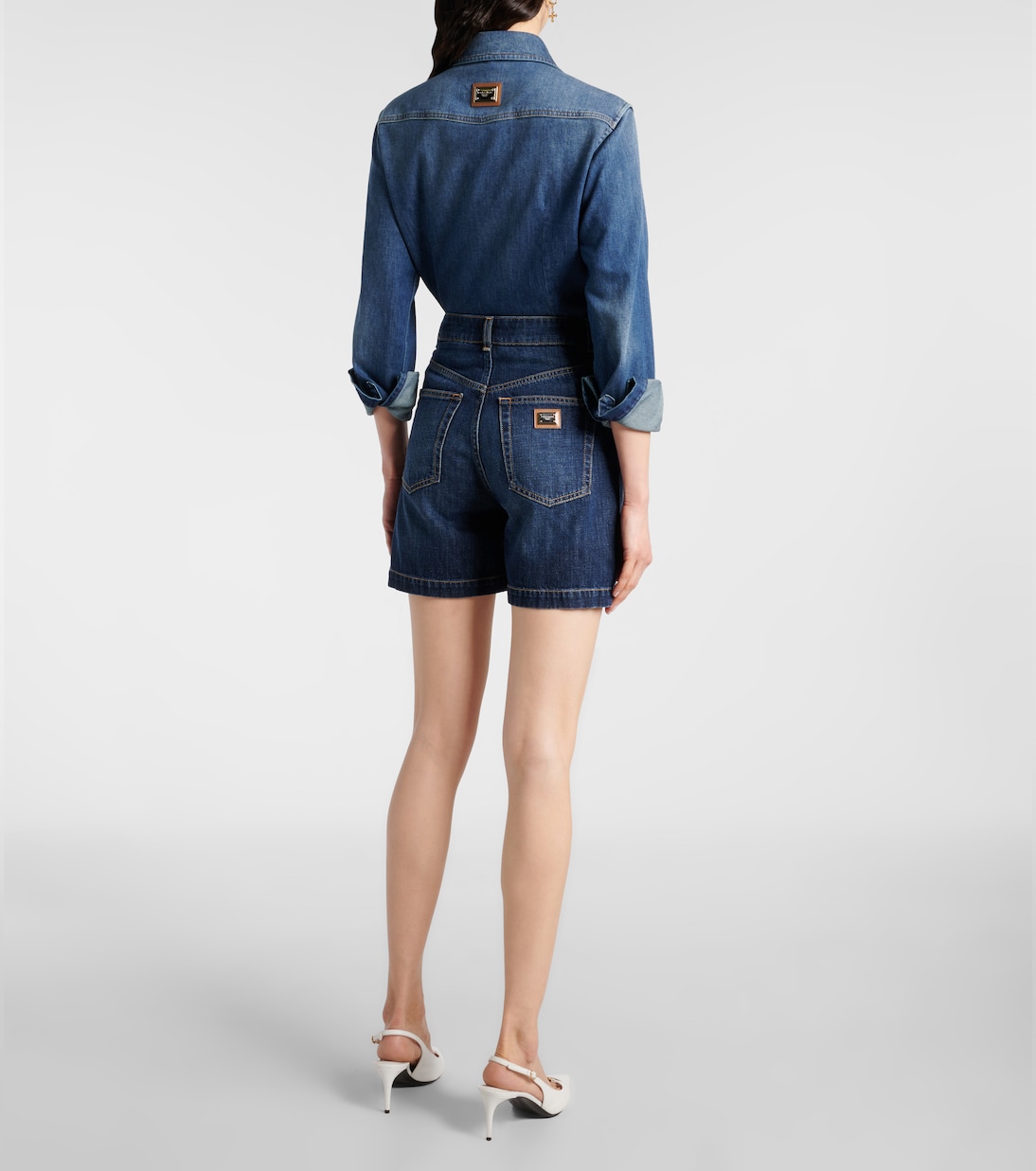 High-rise denim shorts | Dolce&Gabbana