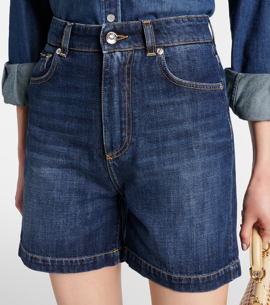 High-rise denim shorts | Dolce&Gabbana