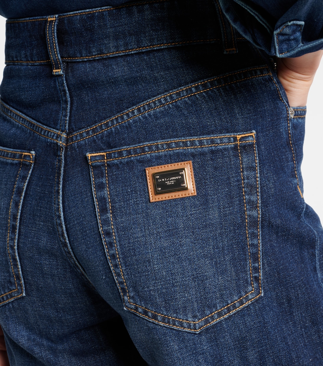 High-rise denim shorts | Dolce&Gabbana
