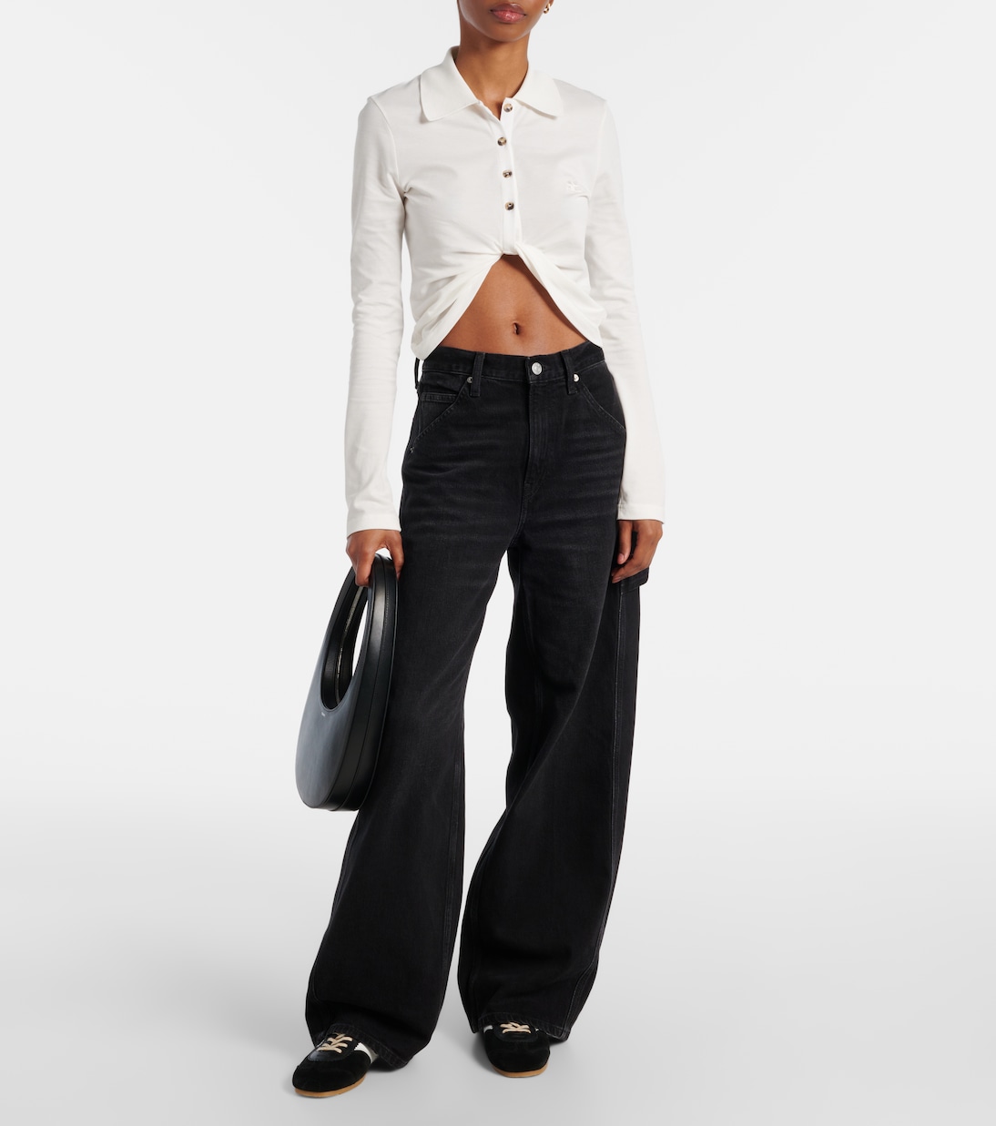 Camicia cropped in cotone | Courrèges