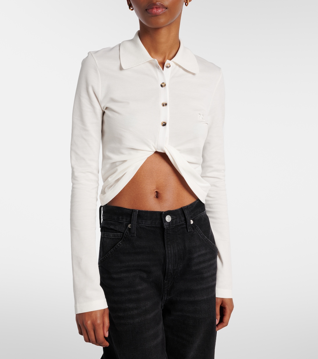 Camicia cropped in cotone | Courrèges