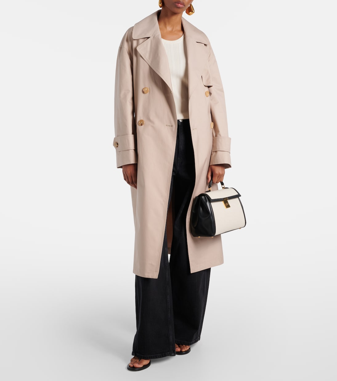Tote Paris Midi aus Canvas mit Leder | DeMellier