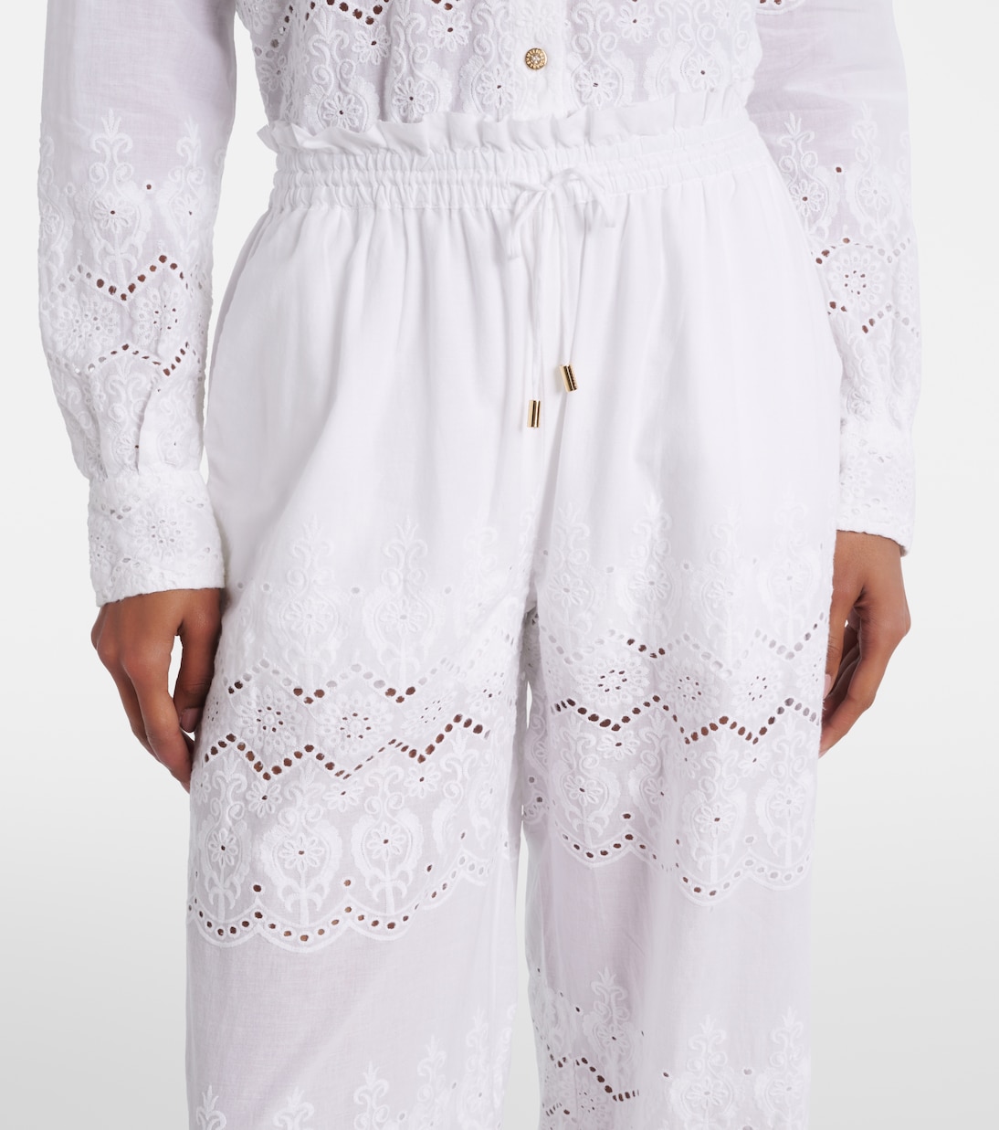 Pantaloni a gamba larga Immy in sangallo | Melissa Odabash
