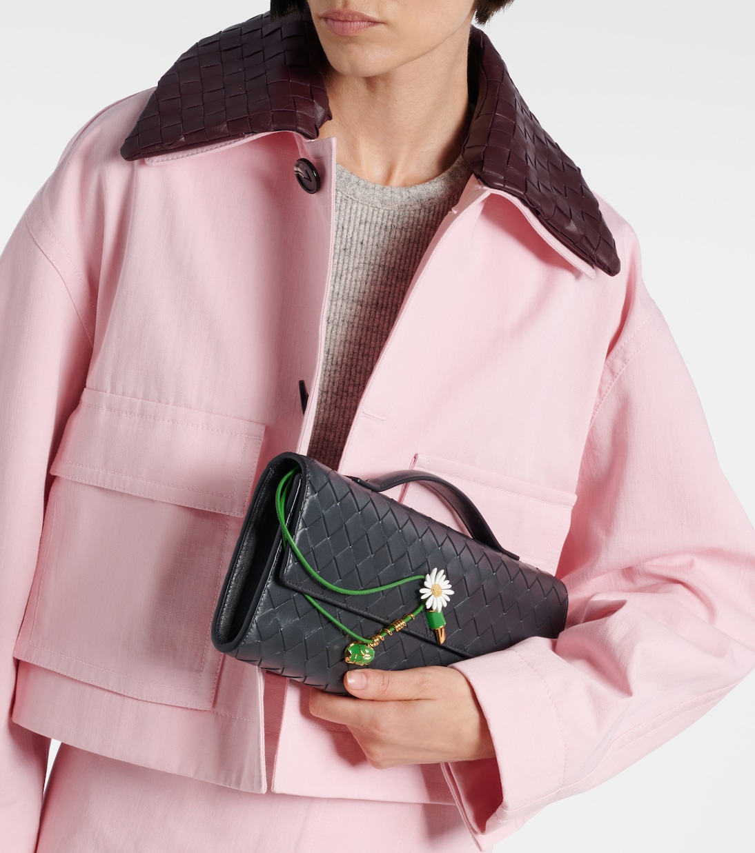 Andiamo Intrecciato leather clutch | Bottega Veneta