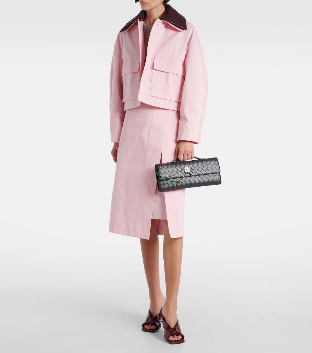 Andiamo Intrecciato leather clutch | Bottega Veneta