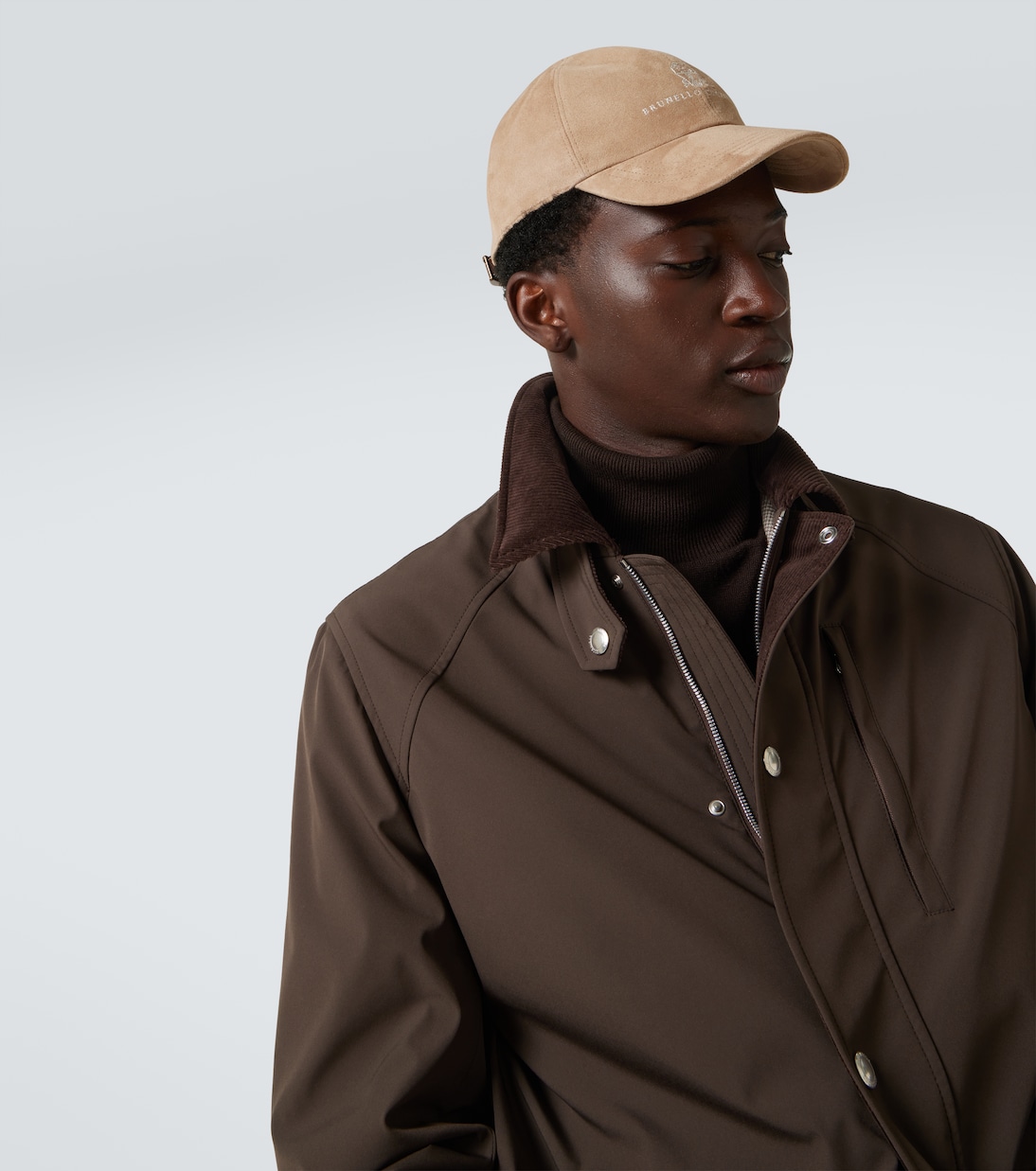 Logo suede baseball cap | Brunello Cucinelli