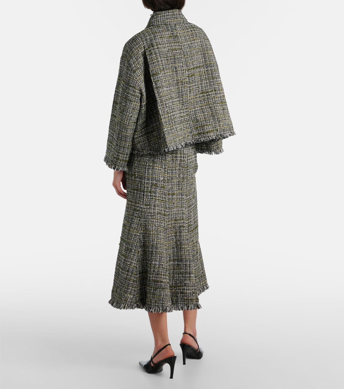Floral-appliqué tweed jacket | Erdem