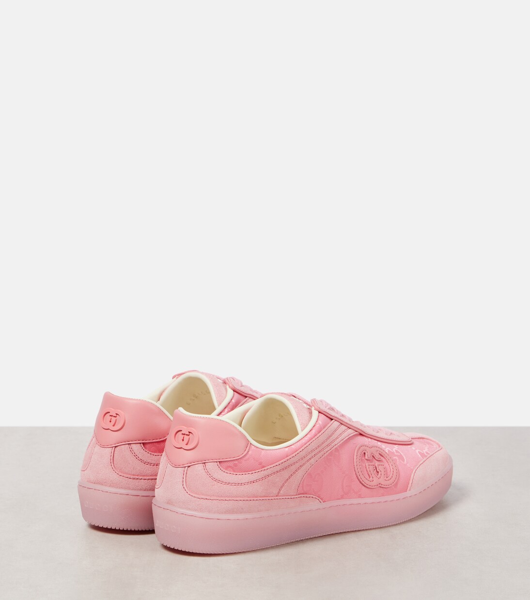 G75 suede-trimmed sneakers | Gucci