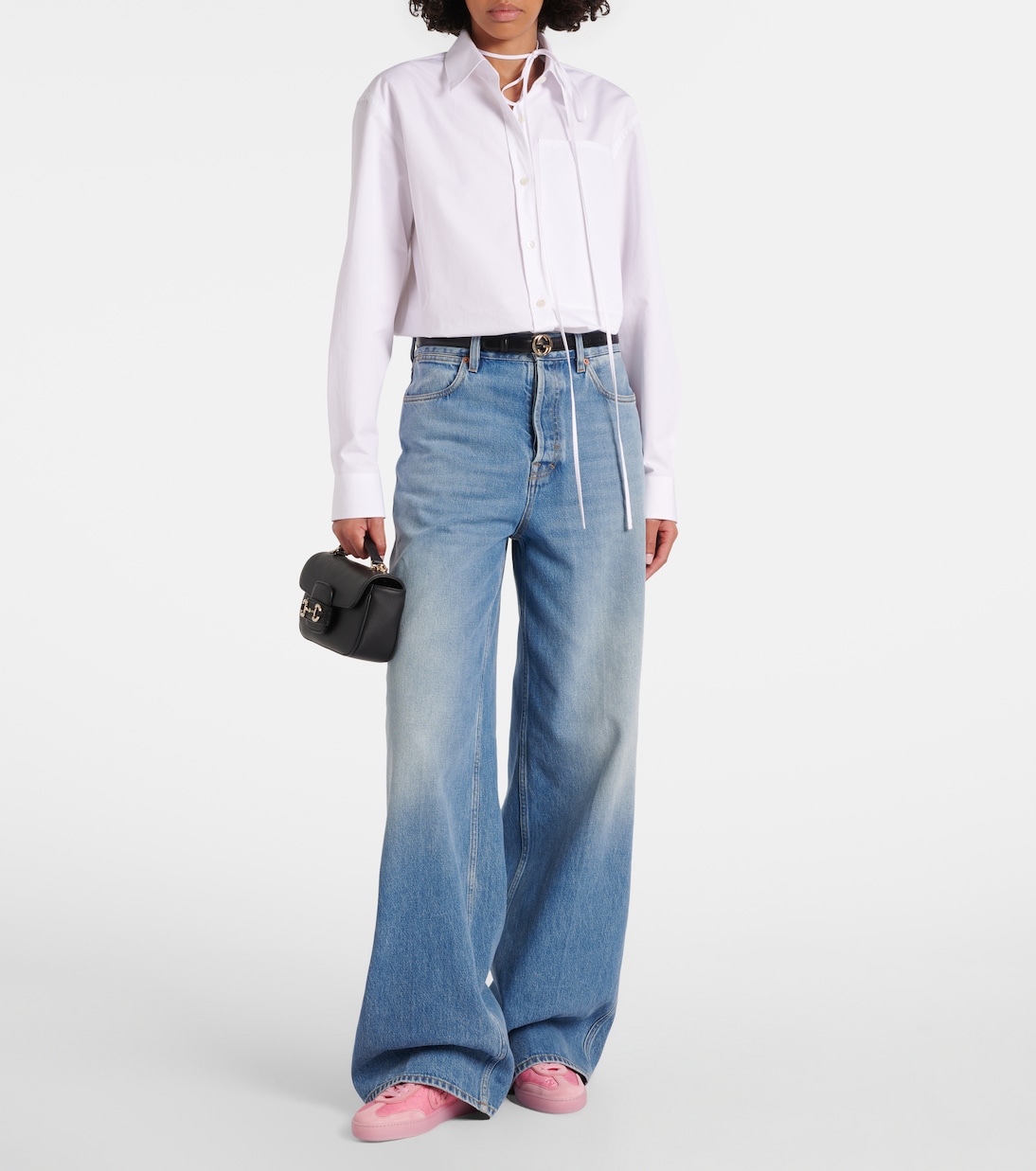 G75 suede-trimmed sneakers | Gucci