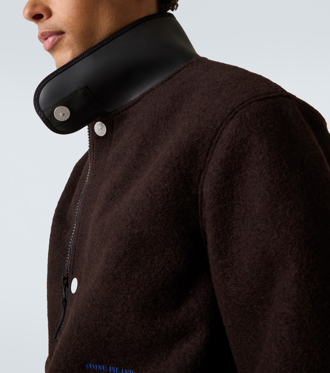 Logo wool-blend jacket | Stone Island